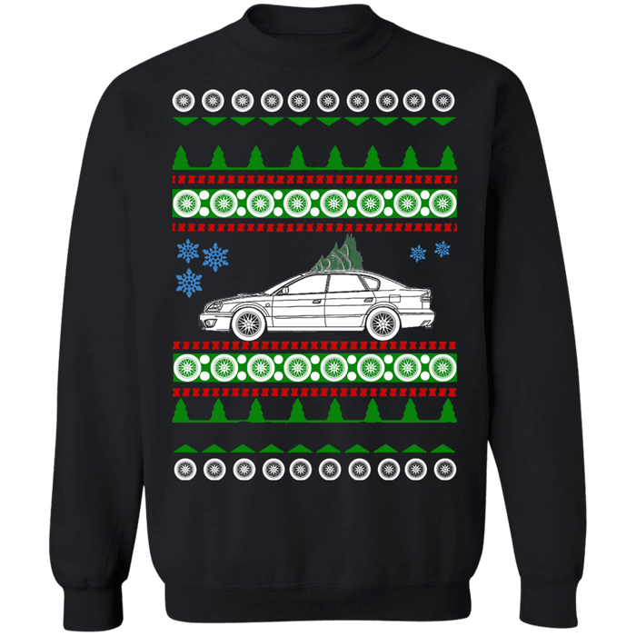 Car like a  Japanese Car Legacy 2nd gen Ugly christmas sweater 1993