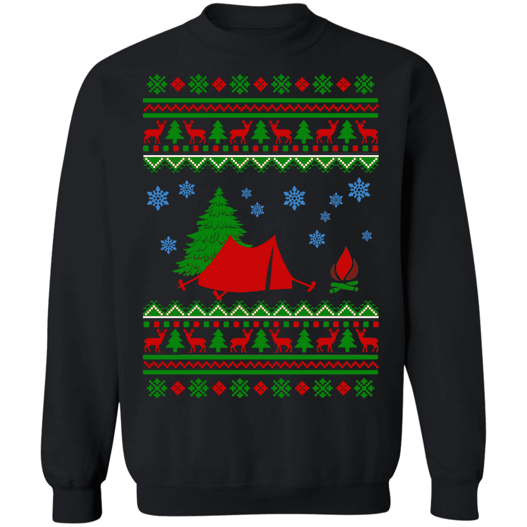 Camping is in tents ugly christmas sweater