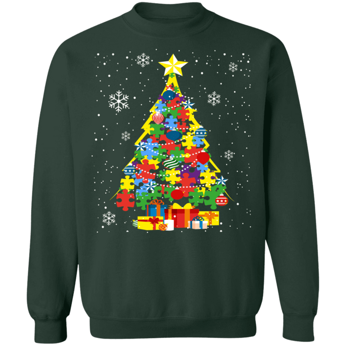 Autism Christmas Tree Holiday Sweater sweatshirt