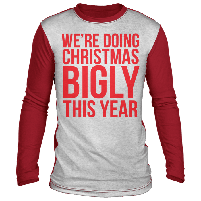 We're doing Christmas Bigly This Year Color Block Ugly Holiday Sweater sweatshirt