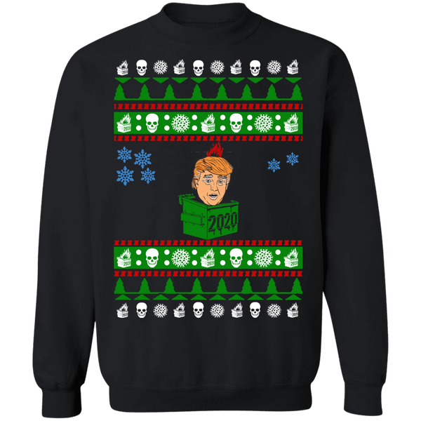 Trump Dumpster Fire 2020 Ugly Christmas Sweater
