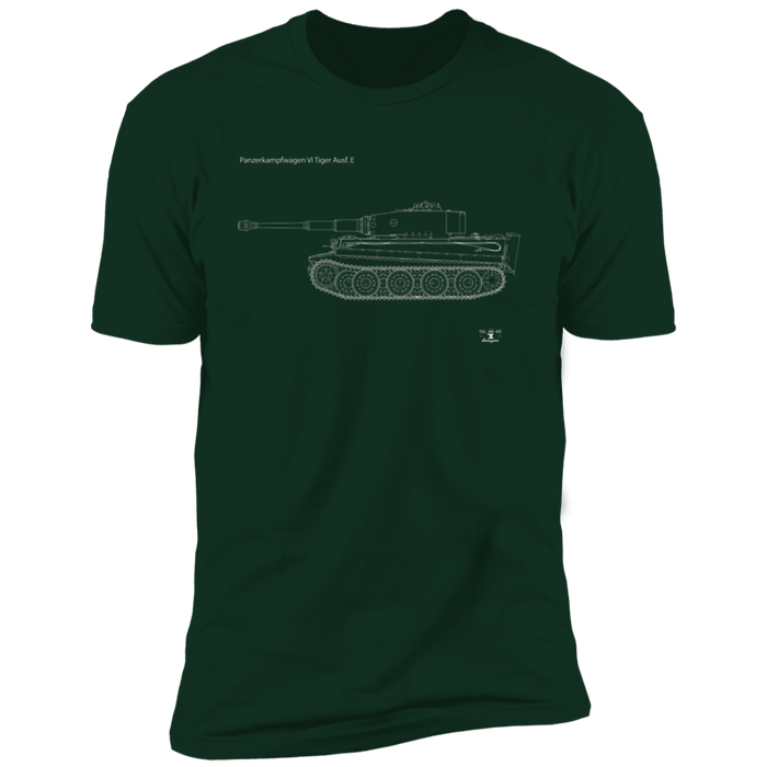 Tiger Tank Blueprint t-shirt