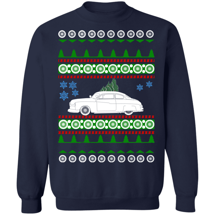 car 1950 Mercury Coupe Ugly Christmas Sweater Sweatshirt