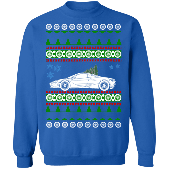 Exotic car Mclaren 720s ugly christmas sweater