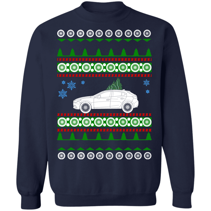 Mazda 2015 3 hatchback ugly christmas sweater sweatshirt