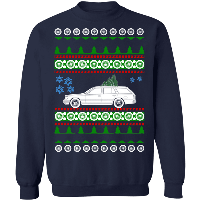 German Car like E320 Mercedes wagon ugly christmas sweaater