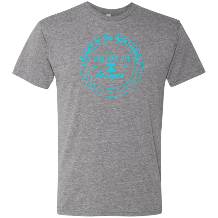 Forged Aqua Logo mens tri-blend T-shirt