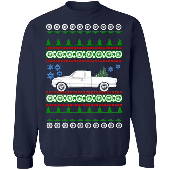 truck 1995 ford ranger ugly christmas sweater