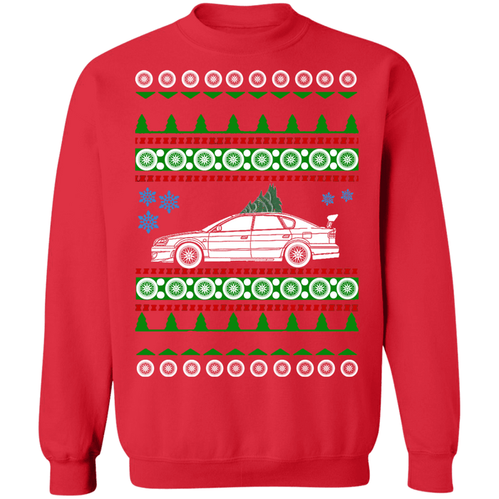 Car like a  Japanese Car Legacy 3rd gen 2002 ugly christmas sweater