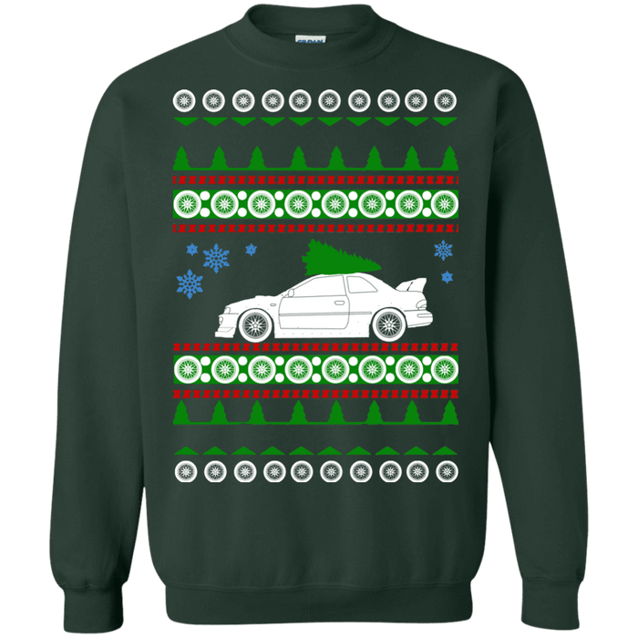 subaru 22b impreza rs ugly christmas sweater