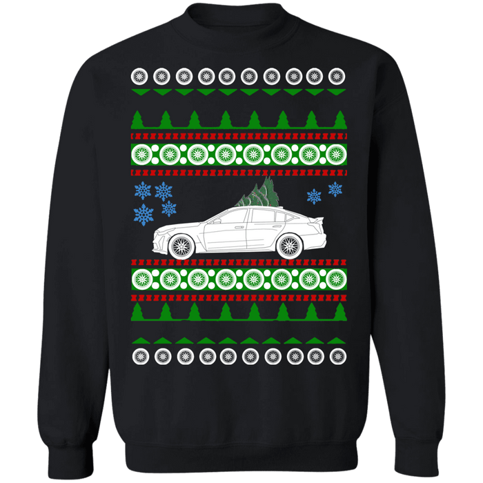 Car like a 2022 CTV-5 Blackwing Cadillac Ugly Christmas Sweater Sweatshirt