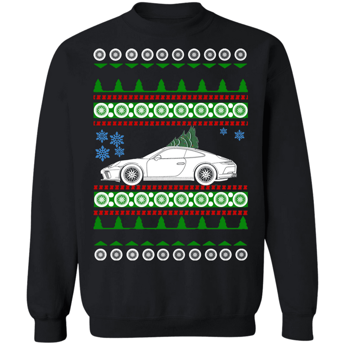 German Car similar to a 991 Touring Ugly Christmas Sweater Sweatshirt