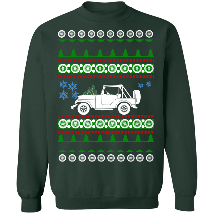 Truck like off road american vehicle CJ5 1972 Ugly christmas Sweater sweatshirt