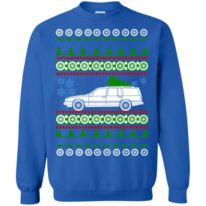 Swedish Car like a  940 Wagon Estate 1993 Ugly Christmas Sweater sweatshirt