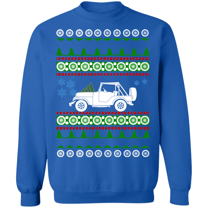 Truck like off road american vehicle CJ5 1972 Ugly christmas Sweater sweatshirt