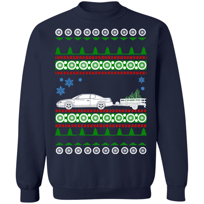 2000 Monte Carlo with trailer Ugly Christmas Sweater sweatshirt special sweatshirt