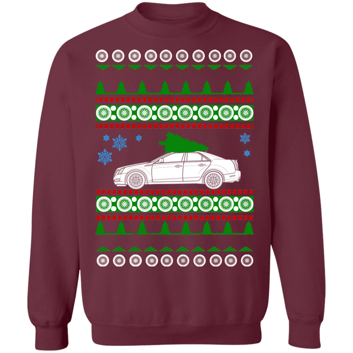 2013 Red CTS-V ugly christmas sweater