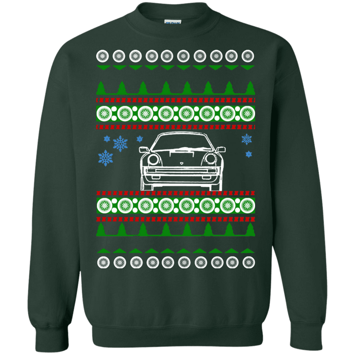 German Car porsche style front view 911 turbo 1987 ugly christmas sweater sweatshirt