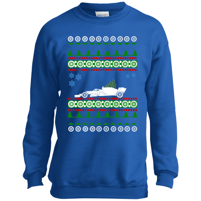 2020 F1 Car Kids Ugly Christmas Sweater Formula 1