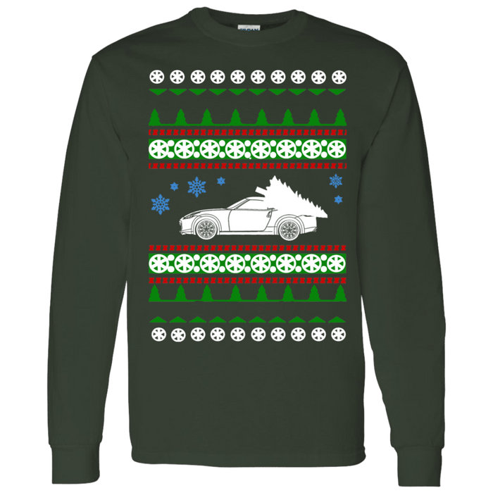 Car like a 370Z Ugly Christmas Sweater long sleeve t-shirt