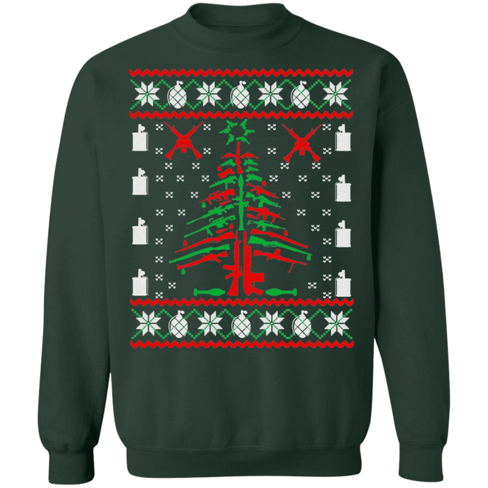 Gun Tree Christmas tree ugly christmas Sweater 2nd amendment sweatshirt