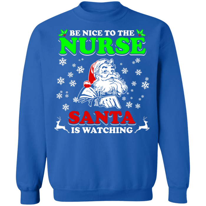 Be Nice to the nurse 5 Ugly Christmas Sweater Sweatshirt