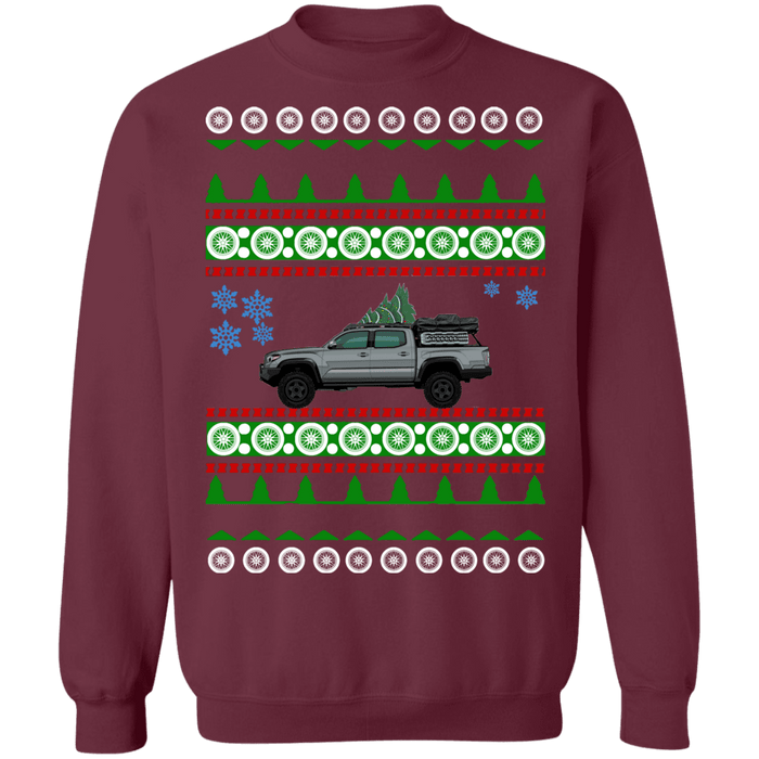 truck like a 3rd gen Tacoma Cement Gray Ugly Christmas Sweater Sweatshirt