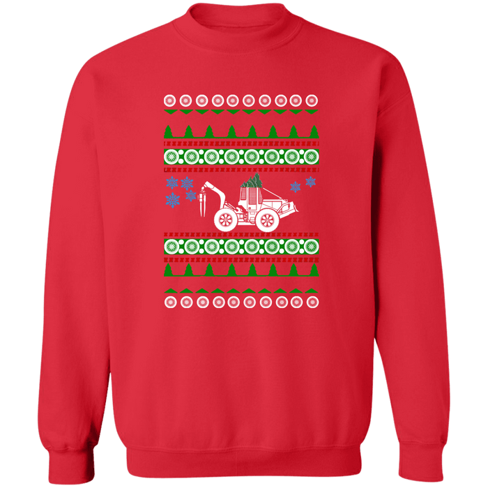 Log Skidder Forestry Ugly Christmas Sweater Sweatshirt