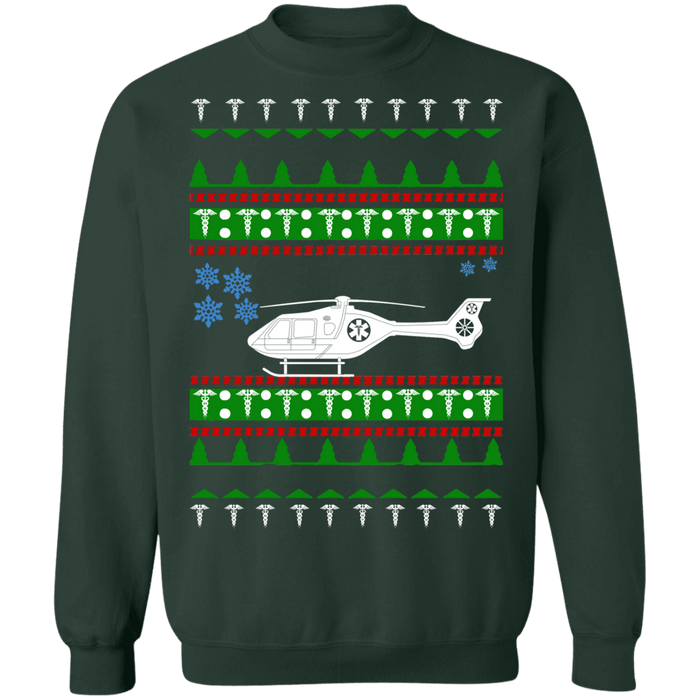 Airlift Helicopter EMT Paramedic Nursing Ugly Christmas Sweater Sweatshirt