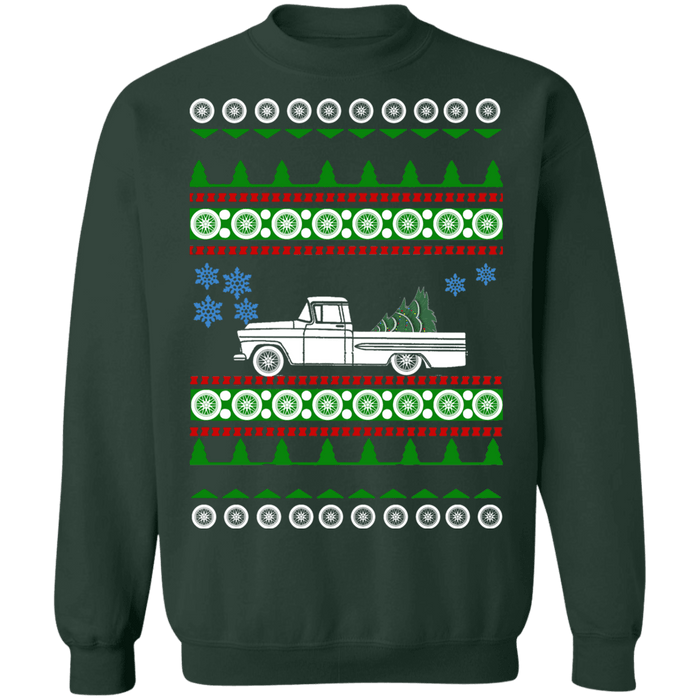 Chevy Apache Truck Ugly Christmas Sweater