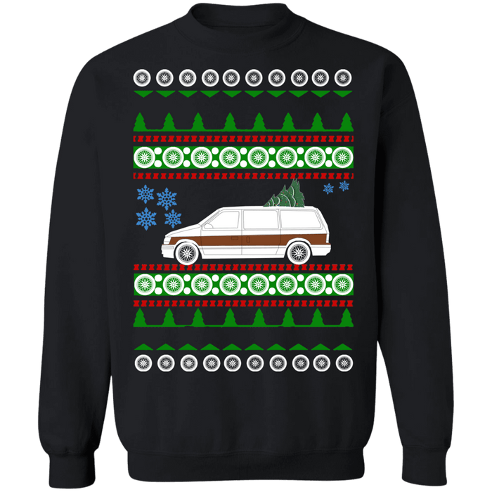 1993 Chrysler Town and Country Minivan Ugly Christmas Sweater Sweatshirt