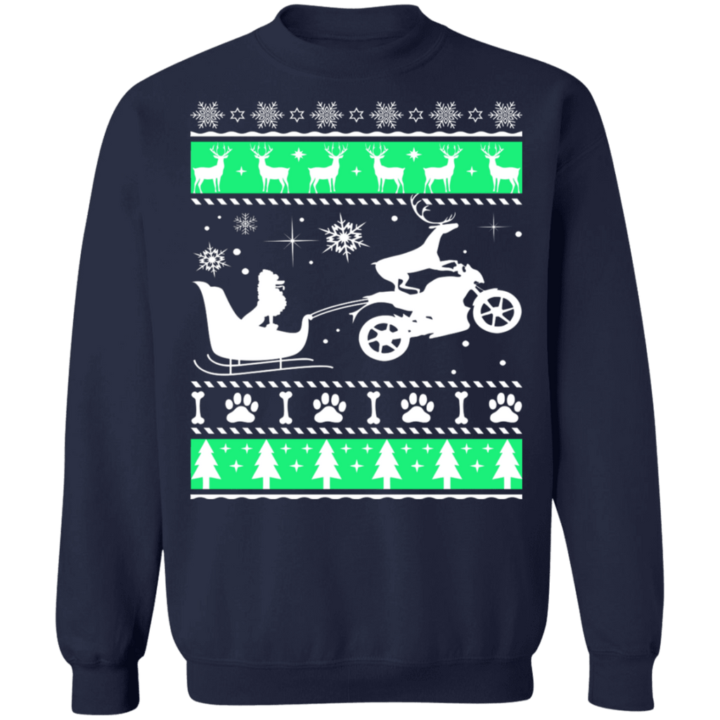 Poodle Dog Motocross Motorcycle Mx Ugly Christmas Sweater sweatshirt