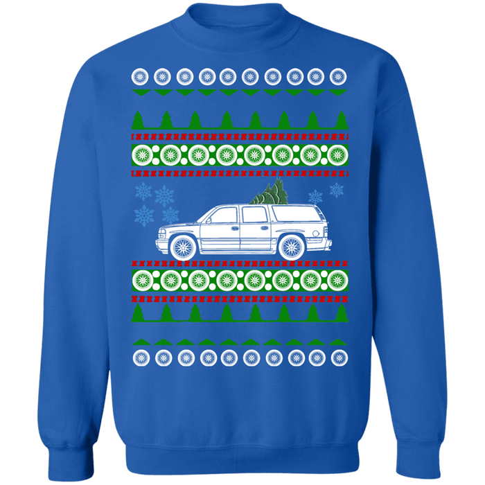 Chevy Suburban 9th gen ugly christmas sweater 2005