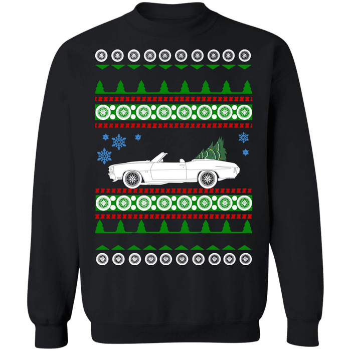 Chevy Chevelle Convertible 1970 Ugly Christmas Sweater Sweatshirt sweatshirt