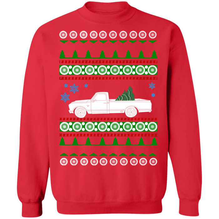 Custom C10 Chevy Truck Side Exit Exhaust Ugly Christmas Sweater Sweatshirt sweatshirt