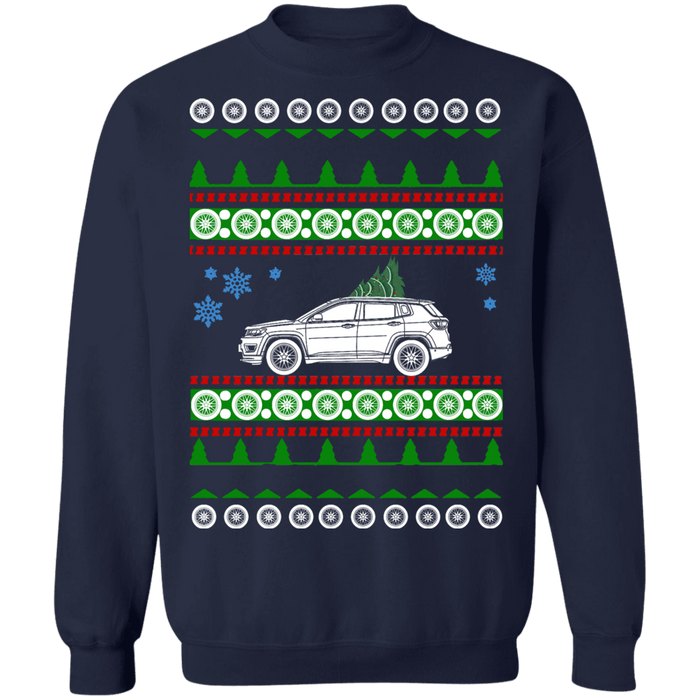 SUV off road american vehicle Compass 2019 Ugly Christmas Sweater sweatshirt