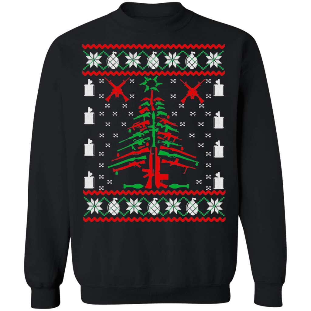 Gun Tree Christmas tree ugly christmas Sweater 2nd amendment sweatshirt