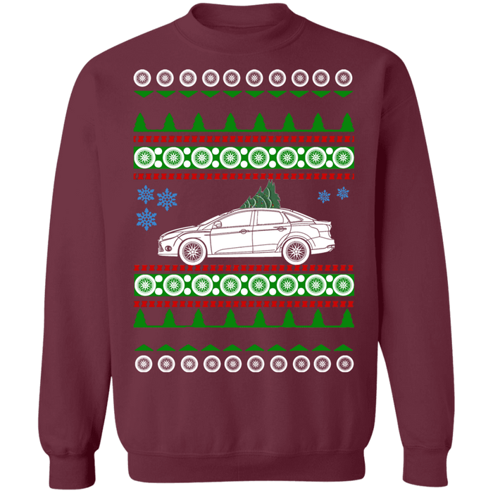 Ford focus sedan 3rd gen 2012 ugly christmas sweater