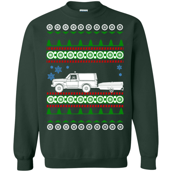 Pop-up Camper Ford Bronco II ugly Christmas Sweater sweatshirt