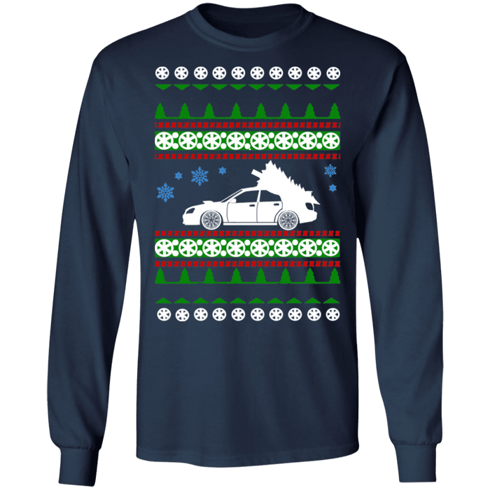 JDM Car like a Subaru WRX STI Blobeye Ugly Christmas Sweater long sleeve t-shirt