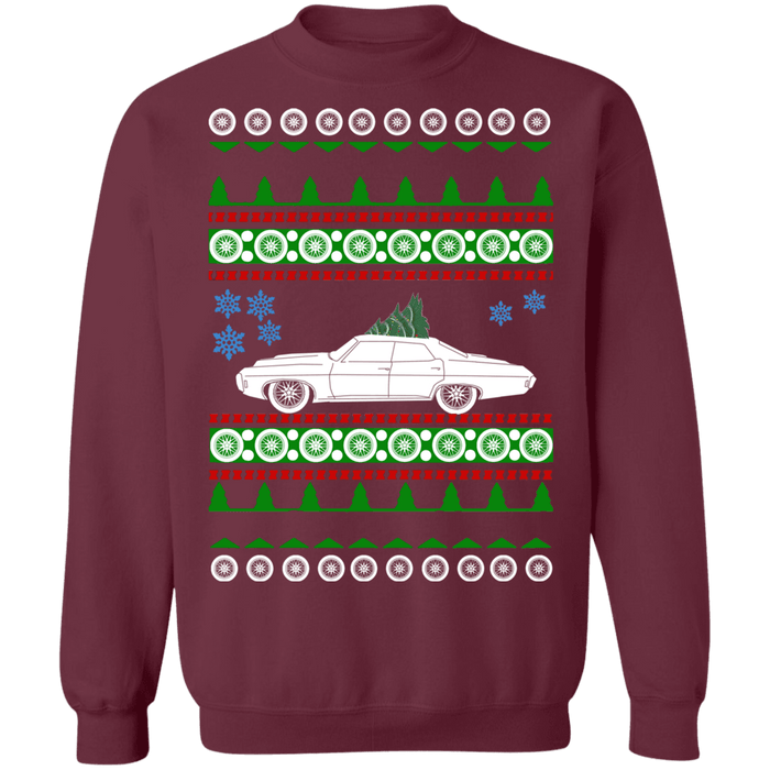 car like a 4 Door Impala Ugly Christmas sweater Sweatshirt 1969