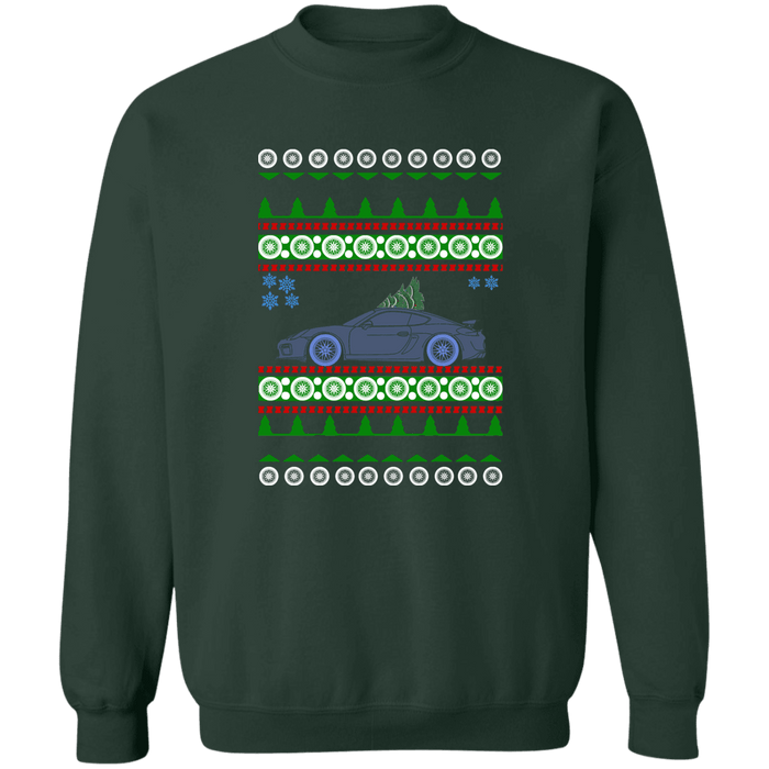 German car like a Cayman GT4 RS Ugly Christmas Sweater Sweatshirt