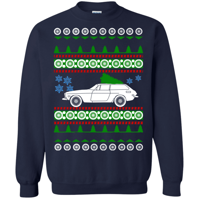 Swedish Car like a  P1800 ES Wagon 1973 Ugly Christmas Sweater sweatshirt