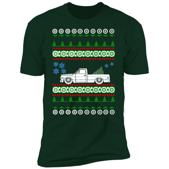 Truck like a C10 Fleetside Ugly Christmas "sweater" t-shirt