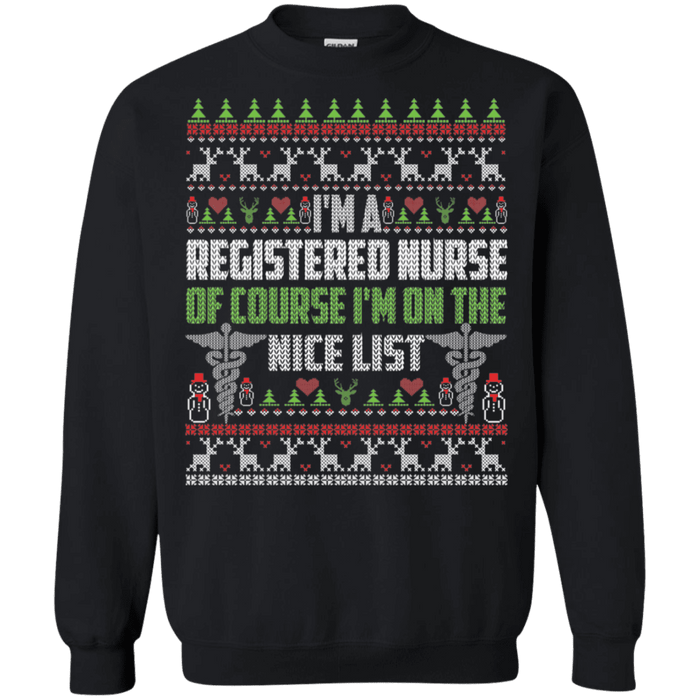 Nursing Nice List Ugly Christmas Sweater sweatshirt