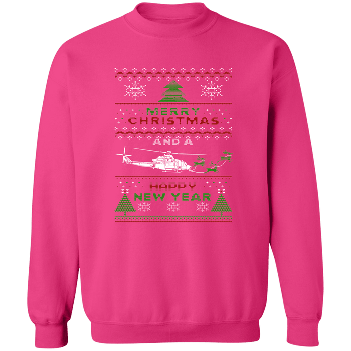 UH-1Y Helicopter Ugly Christmas Sweater Sweatshirt