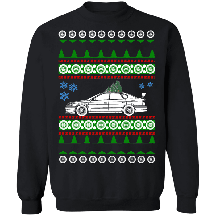 Car like a  Japanese Car Legacy 3rd gen 2002 ugly christmas sweater