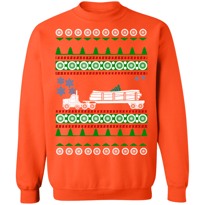 Logging Truck Ugly Christmas Sweater Sweatshirt