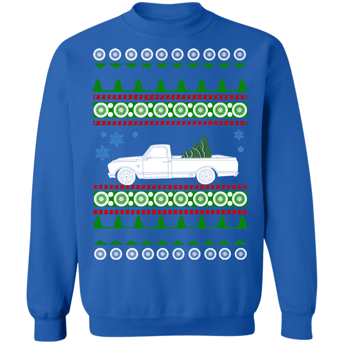 Custom C10 Chevy Truck Side Exit Exhaust Ugly Christmas Sweater Sweatshirt sweatshirt