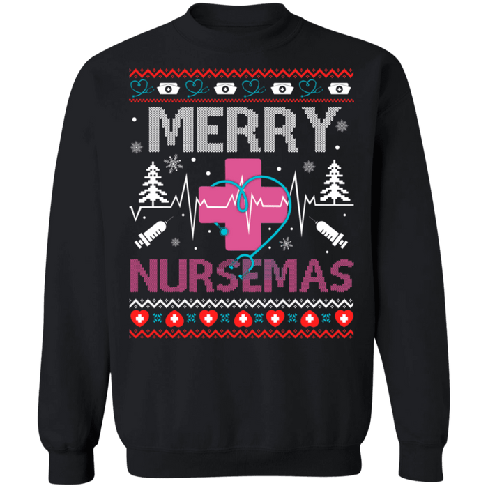 Merry Nursemas Nurse Nursing Ugly Christmas Sweater sweatshirt